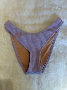 J Crew Lilac Textured Bikini Bottom Size Small